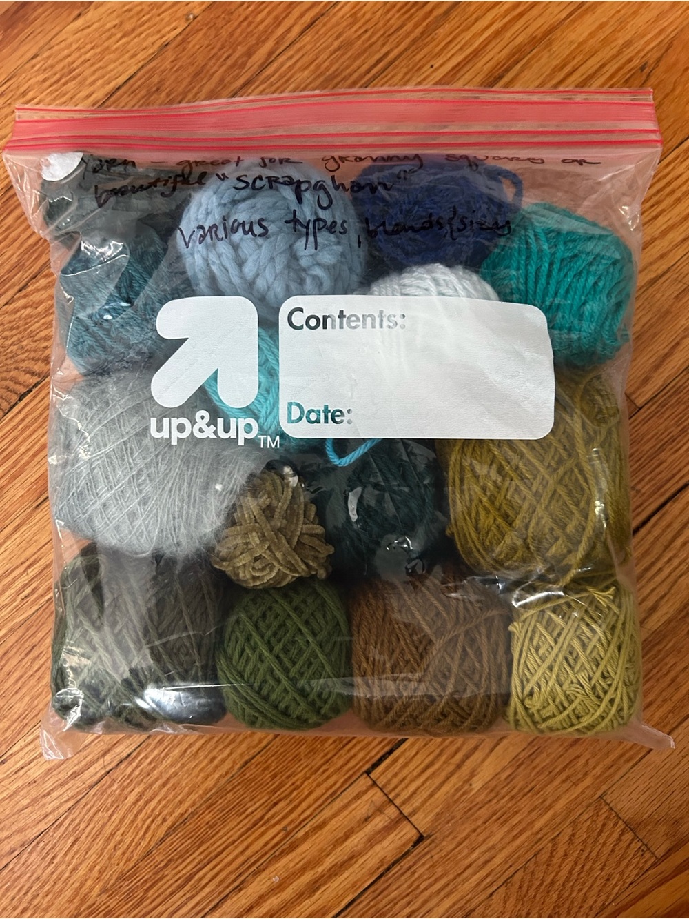 Multicolor Craft Yarn Assortment - Greens, Teal, Gray